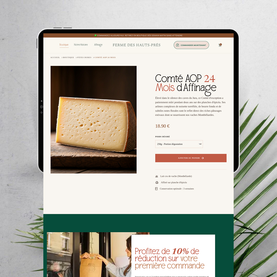 Page produits — Catalogue fromages